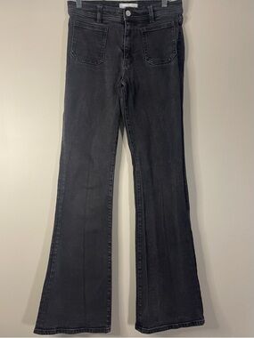 MNG Black Women's Flared Jeans - Classic High-Rise Style